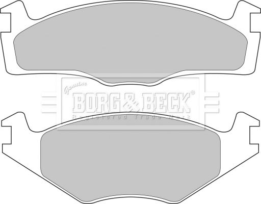 BORG & BECK Комплект тормозных колодок, дисковый тормоз BBP1101